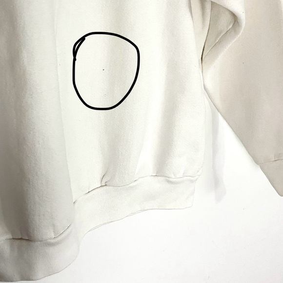 Vtg 80s 90s BMW Bavarian Motor Works Logo Fruit of the Loom White Sweatshirt L - Picture 10 of 12